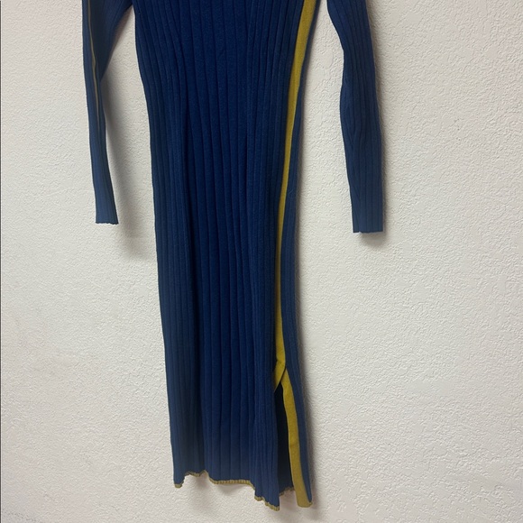 Anthropologie Daily Practice womans Ribbed Knit Midi Dress in Navy size XS - Picture 4 of 4